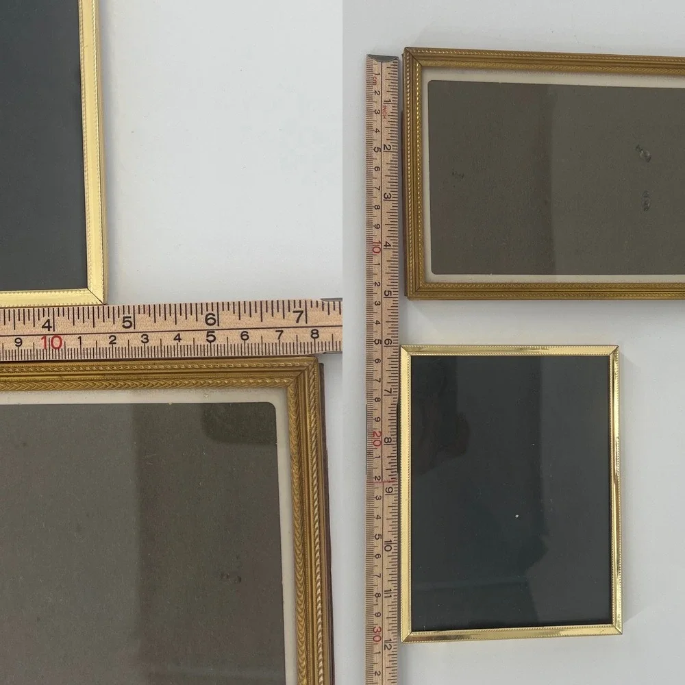 Vintage Picture Frame Set Metal Gold Hollywood Regency Gallery Wall 5x7 4x6